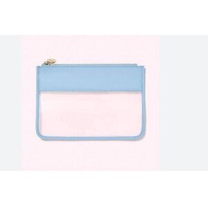 STONEY CLOVER LANE flat clear transparent pouch - Blue